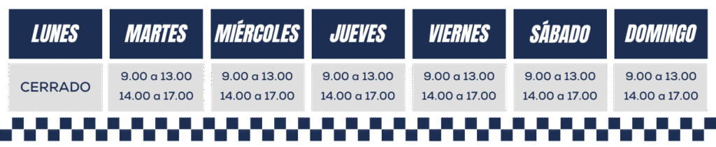 Horario invierno pista principal