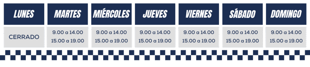 Horario karting invierno