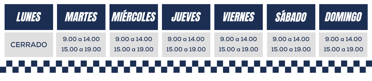 Horario karting invierno